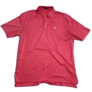 Peter Millar Summer Comfort Polo Mens MD Pink 1909 Golf Performance Short Sleeve